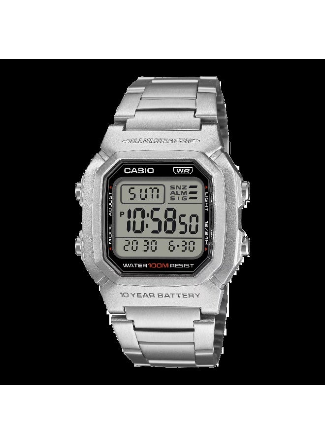 Digital Men's Stainless Steel Wrist Watch W-800HD-1AVDF